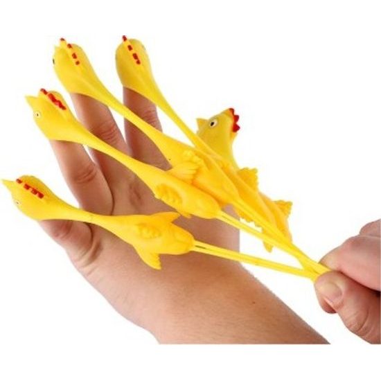 Antistresové natahovací Kuře - létací střílecí