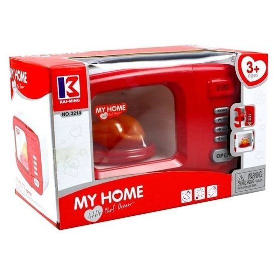 Dětská mikrovlnná trouba na baterie My Home - červená
