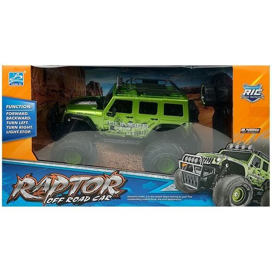 Auto na dálkové ovládání Raptor zelené 1:18