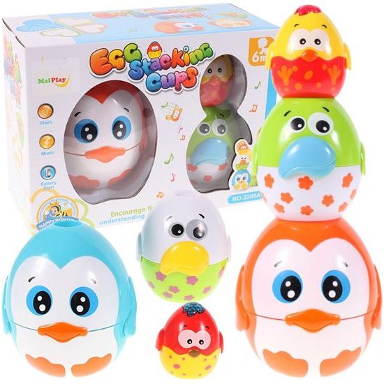 Interaktivní naučná pyramida Egg Stacking