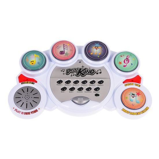 Detské elektronické bicie so 6 bubienkami a stoličkou Drum King