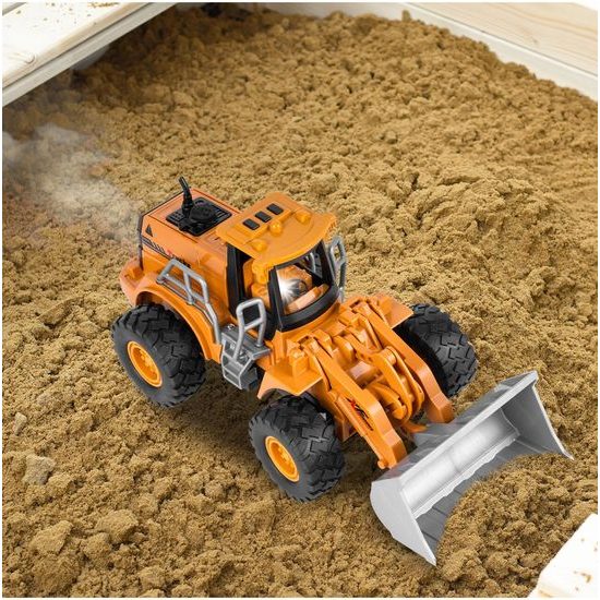 Bagr na dálkové ovládání City Engineering s pohyblivou lžící a kouřovým efektem