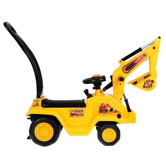 Odrážedlo Bagr s vodící tyčí 2v1 s helmou