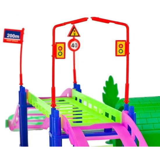 Svítící autodráha s autíčkem na baterie 135 dílků Luminous Rail