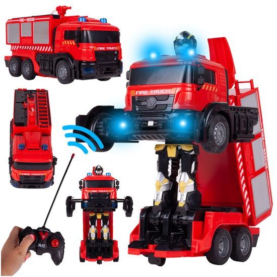 Robot transformer - požární auto 2v1 Fire Truck na dálkové ovládání