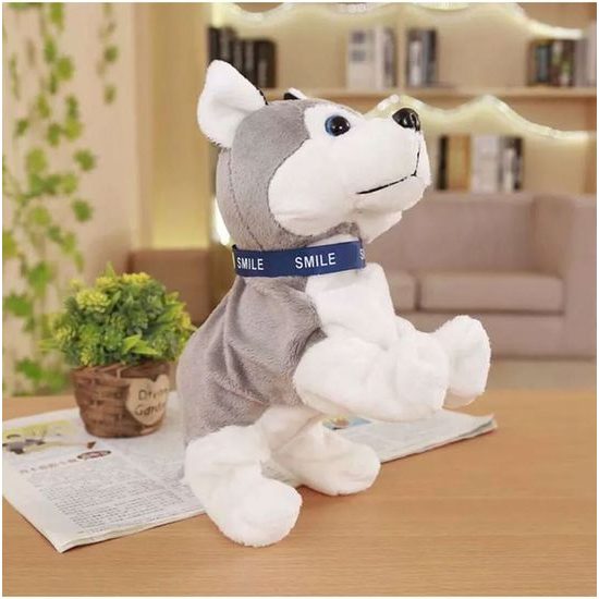 Interaktivní plyšový pejsek Husky reagující na pohyb