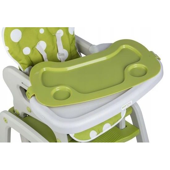 Ecotoys jídelní židlička s houpačkou 3v1 Green