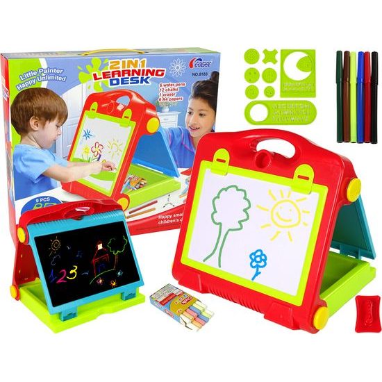 Oboustranná tabule na kreslení 2v1 skládací