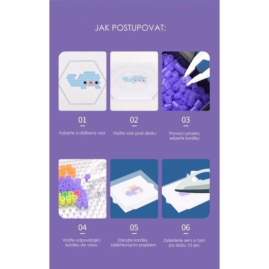 Neónové zažehlovací korálky Neon Iron Beads 10000 kusů