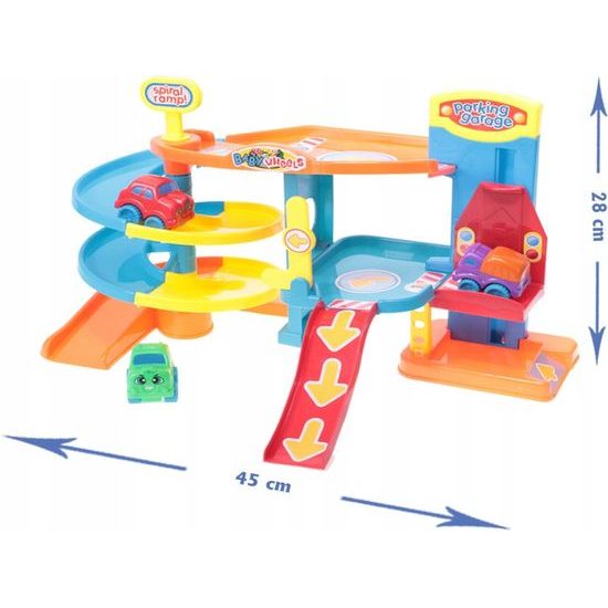 Parkovací garáž pro nejmenší se 3 autíčky Baby Wheels