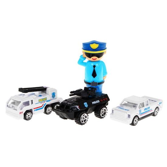 Rozkládací policejní autíčko se světlem, zvuky a autíčky Police Garage
