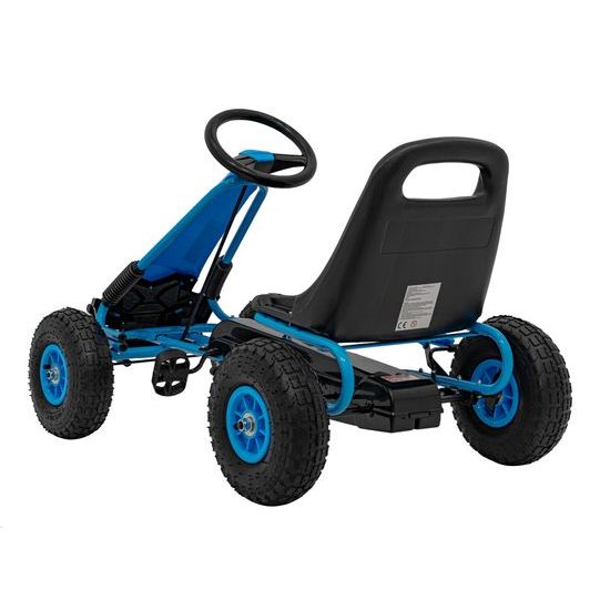 Dětská šlapací motokára s nafukovacími koly Air PerHour - modrá