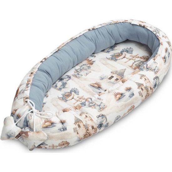 Hnízdečko pro miminko z mušelínu, Dráček, jeans