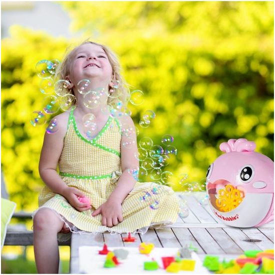 Dětský bublinkovač Bubble Whale růžový