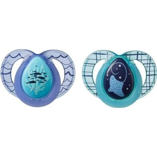 Tommee Tippee Šidítko C2N silikon night 2ks 6-18m