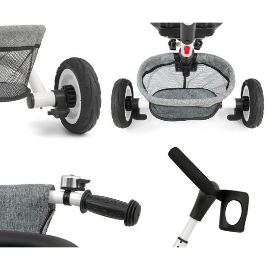 Dětská tříkolka 6v1 Milly Mally Stanley grey