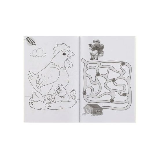 Omalovánky+aktivity/Maľovanky+aktivity Na farmě/Na farme 4ks + pastelky CZ+SK verze