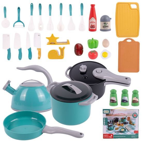 Sada dětského kuchyňského nádobí Happy Chef - 33 součástí