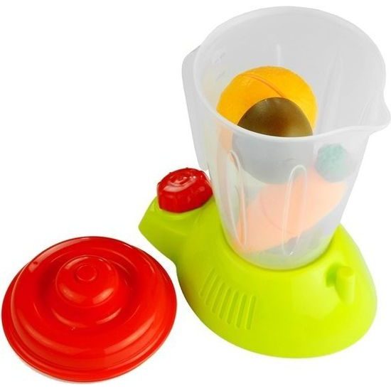 Sada zeleniny a ovoce na krájení s mixérem