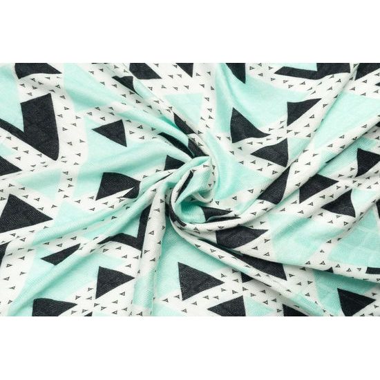 Bambusová plena 75x75cm, Zelený trojúhelník