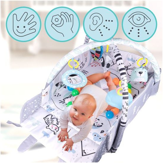 Hrací deka 3v1 se 20 míčky Zajíček