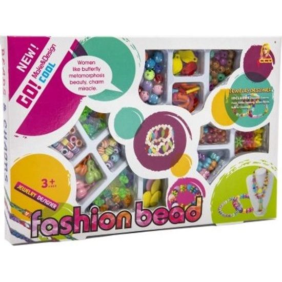 Korálky plastové - barevné se šňůrkou