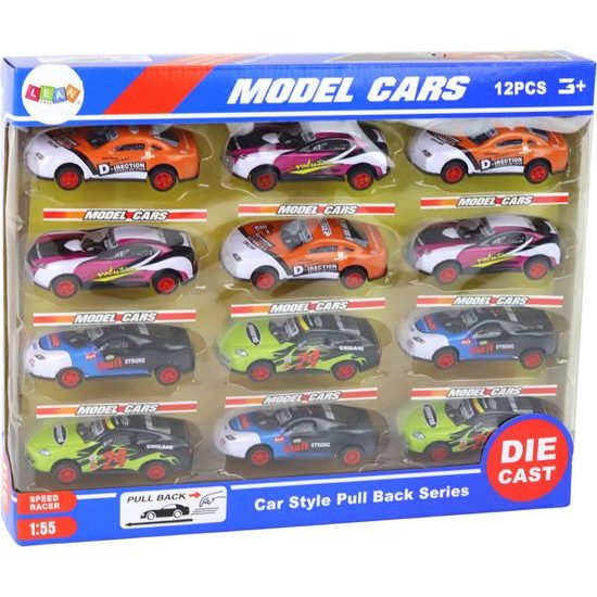 Sada 12 sportovních autíček