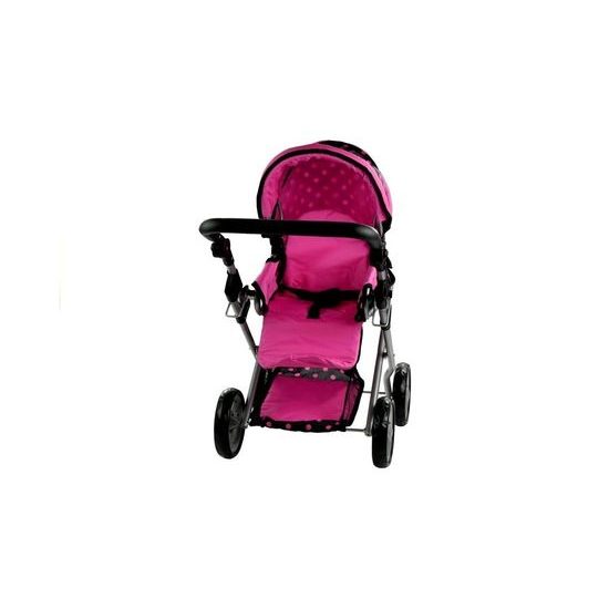 Alice kočárek pro panenky 9346 kombinovaný černý