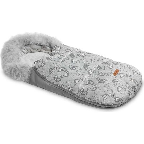 Zimní fusak do kočárku Olaf šedý plameňáci