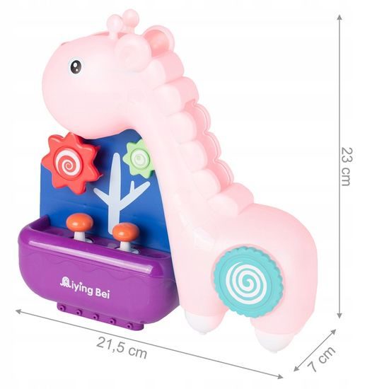 Dětská fontánka do vany Žirafa růžová