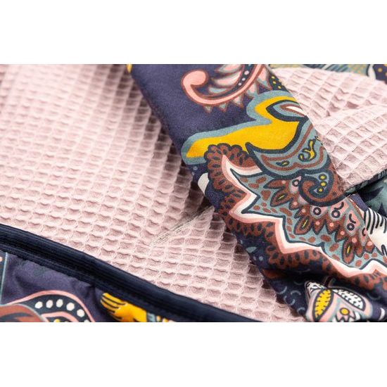 Sensillo Zavinovačka do autosedačky wafel boho pastelově růžová