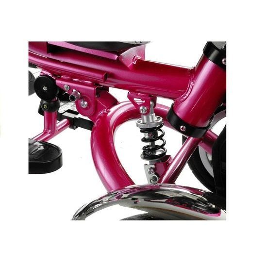 Majlo Toys tříkolka 2v1 s nafukovacími koly PRO600 růžová