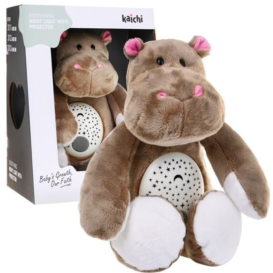 Plyšový hrošík s projektorem a melodiemi Hipcio