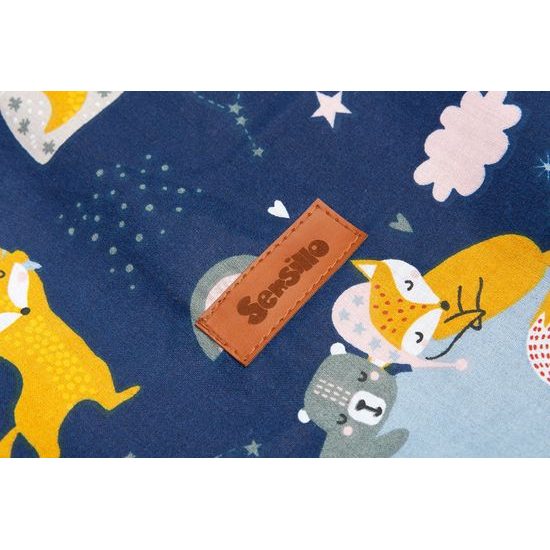 Koš na hračky Sensillo lišky tmavě modrý