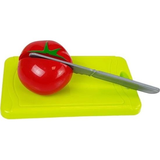 Sada zeleniny a ovoce na krájení s mixérem