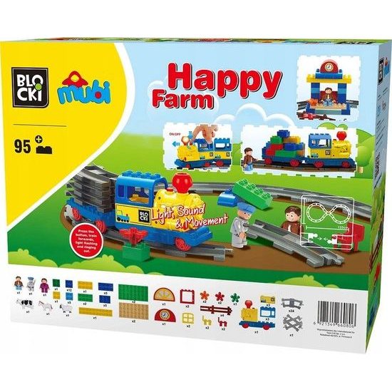Blocki Mubi stavebnice Veselá farma se světlem a zvukem 95 dílů