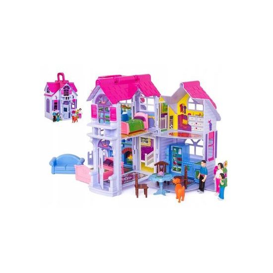 Doris přenosný domeček pro panenky s nábytkem Country House