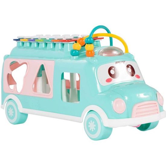 Interaktivní hrající autíčko s cimbálkami Happy Bus modré