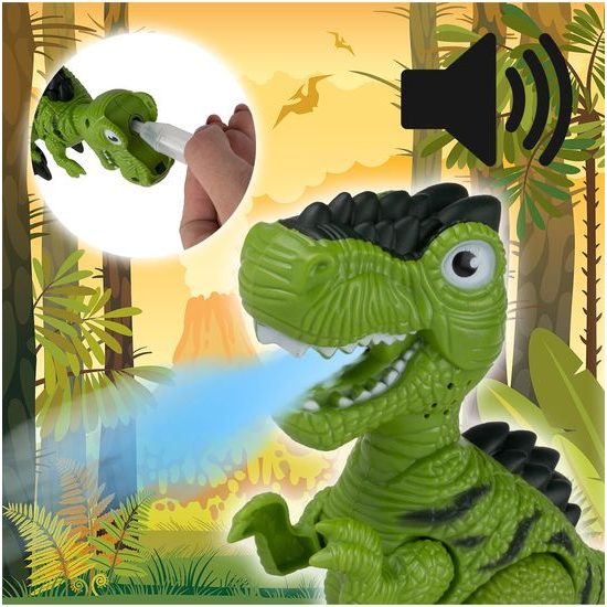 Terénní auto s dinosaurem, světly a zvuky Dino Car 1:20