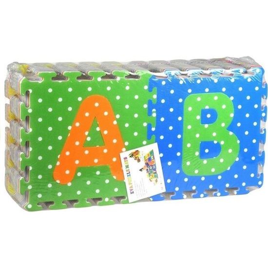 Pěnové puzzle s barevnými čísly a abecedou