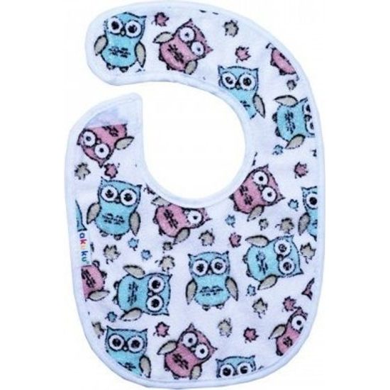 AKUKU Bryndáček froté Baby bib malý - dívčí vzor
