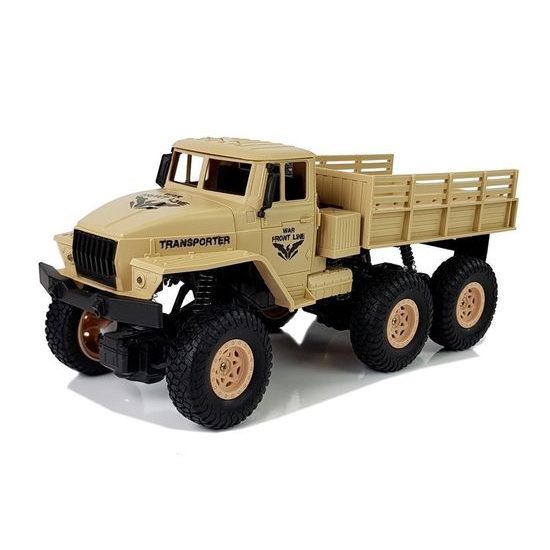 Nákladní auto 6x6 na dálkové ovládání Army Truck hnědé 1:18