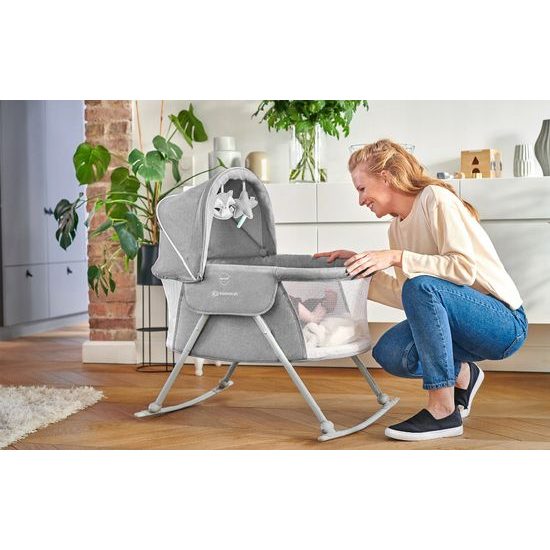 Kolébka Kinderkraft Lovi šedá