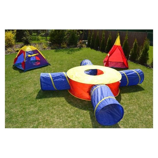 Ecotoys dětský stan 7v1 se 4 tunely