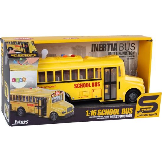 Dětský autobus se světlem a zvuky School Bus 1:16