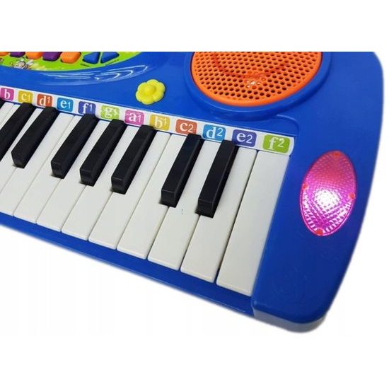 Dětské elektronické klávesy s mikrofonem a nahráváním Music Keyboard modré