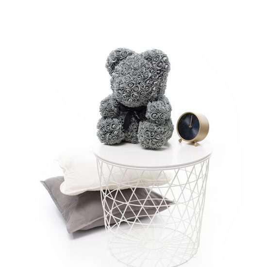 Medvídek z růží šedý Rose Bear 40 cm