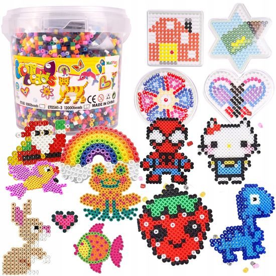 Zažehlovací korálky v kyblíčku Iron Beads 12000 kusů