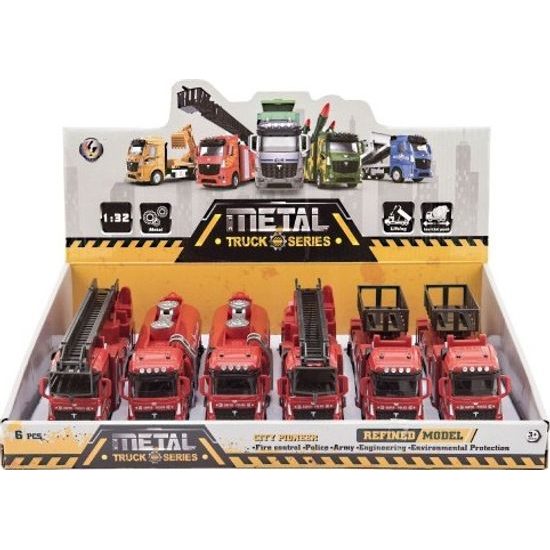 Hasičské auto na zpětné natažení - mix 3 druhy