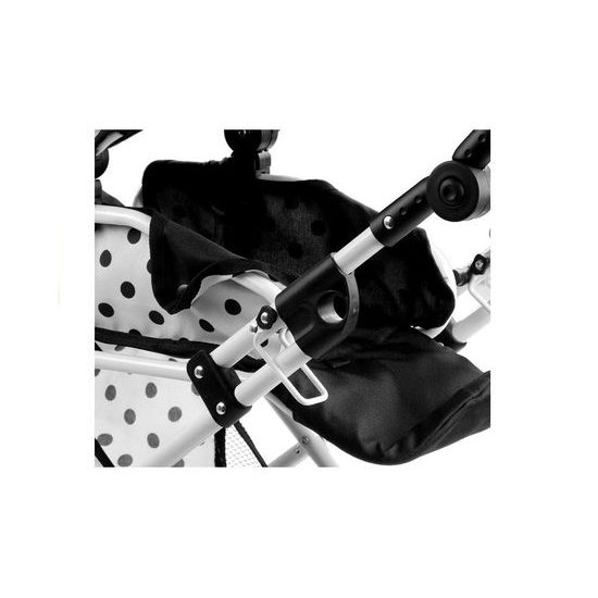 Alice kočárek pro panenky 9346 kombinovaný černo-bílý